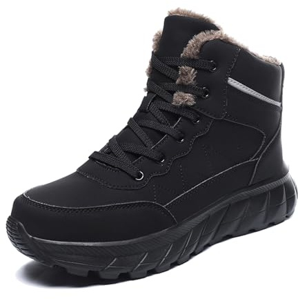 Apres Ski Homme Zip, Chaussures Homme Hiver Sans Lacets,Chaussures Montantes RembourréEs Pour La Saison Froide Et La Neige Respirantes Et à La Mode Pour éTudiants Et Adolescents
