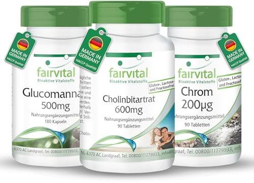 Premium Stoffwechsel-Bundle – Cholin, Chrom & Glucomannan