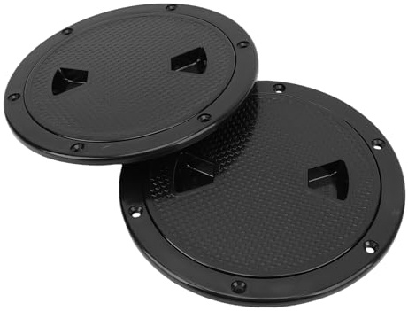 Yctze Couvercle d'inspection Rond pour Bateau de 6 Pouces – 2 Plaques de Pont d'inspection Rondes pour Bateau de 6 Pouces avec Couvercle Amovible pour Yacht Marin – de Port 'accès Marin – et