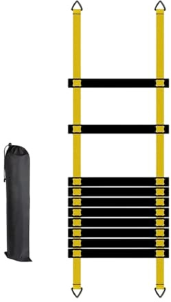 Generisch Scala di coordinazione per calcio, scala da allenamento in nylon PP, scala portatile per allenamento con borsa