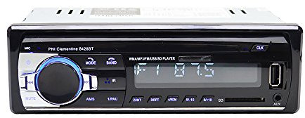 Bluetooth Autoradio, Digitaler Media Player PNI-8428BT, 4 x 45 W Car Audio FM Radio, Auto MP3 Player USB/SD/AUX-Freisprechfunktion mit drahtloser Fernbedienung Schwarz