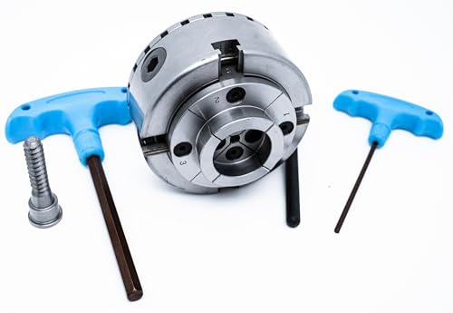 LLDSIMEX 4Inch/96mm Self Centering 4 Jaws Wood Lathe Chuck Wood Working Chuck 1-8TPI