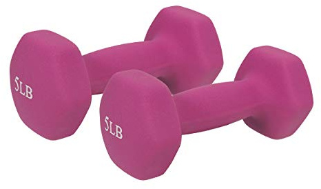 Sunny Health & Fitness Neoprene Dumbbell - 5 Lbs - Pair
