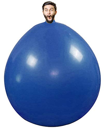 Yumoo Globo de látex redondo gigante para fiesta de cumpleaños, inflable, decoración de aire, globo de huevo humano para juego divertido