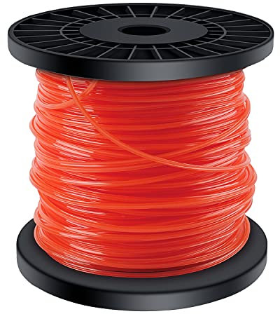 OMECO Filo decespugliatore 2,8mm, filo di ricambio decespugliatore filo nylon lunghezza 100m,filo decespugliatore decespugliatore per parco giardino prato arancione arancia