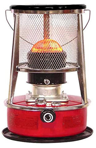 LINGOSHUN 4.6L Chauffage Au Pétrole Chauffage De Serre sans Électricité Chauffage Au Mazout De Kérosène Réchaud De Camping Efficace Portable(Color:Rouge)