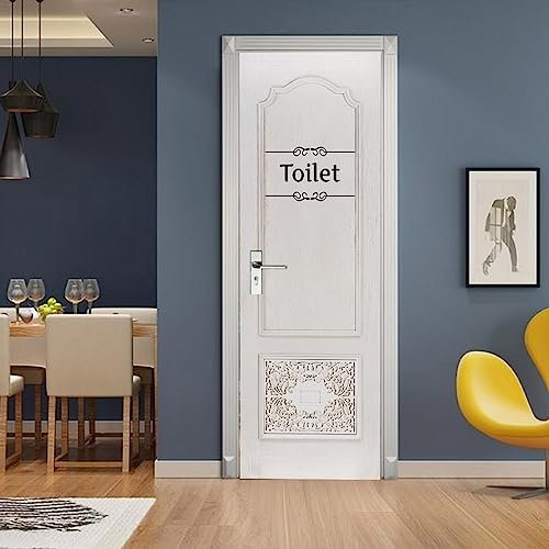 A.Monamour Adesivo Porta Autoadesiva 3D Porta Del Bagno Bianca Vinile PVC Adesivi per Porte Interne Pellicola Adesiva Poster Sticker Murale Parete Carta da Parati 77x200cm