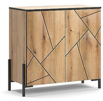 Vicco Kommode Hatto, Regal mit Türen, Eiche, 84 x 80.1 cm