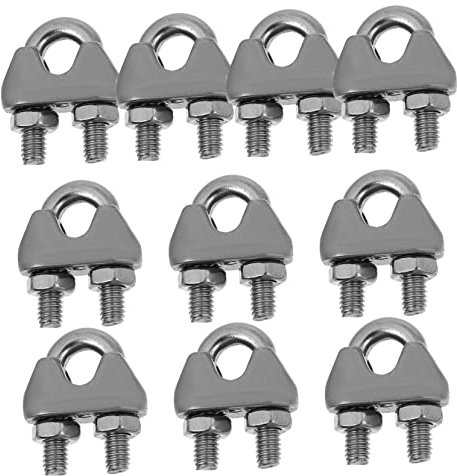 Gatuida 30 STK Spannfutter Für Drahtseile Kabelschlaufenklemme Zubehör Für Drahtseile Kabelklemmen Für Riggingseile Edelstahl-drahtseilschnalle Drahtseilklemmen Stahldraht Rostfreier Stahl