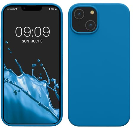 kwmobile Cover per Apple iPhone 14 Custodia - Back Case per Caricatore Wireless - Antiurto e Flessibile in Silicone TPU - blu indaco