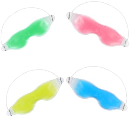 FRCOLOR Gel Augenmaske 4 Stück Kühlende Und Wärmende Gelkompresse Für Müde Augen Wiederverwendbar Weich Sanft Und Vielseitig Für Schlaf Und Reisen
