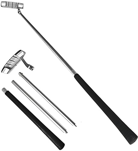 Putter Allenamento, Putter Golf a 3 Sezioni Bidirezionale in Lega di Alluminio con Palline, Facilità d'Uso per Mancini e Destrimani per Adulti e Bambini (As shown as)