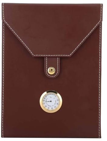 Humidor per sigari cubani per sigari da fumare, realizzato a mano, in legno di cedro spagnolo, accessori per sigari, confezione regalo con igrometro (marrone)
