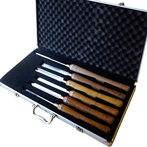 Set di scalpelli per legno 6 pezzi Scalpelli per tornio Scalpelli per lavorazione del legno Attrezzi per tornio per legno Scalpelli per legno Attrezzi per tornio Cassetta degli attrezzi per legno pe