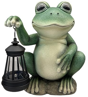 JUOPZKENN Grenouilles Lampes Solaires, Décoration de Porche Grenouilles Solaires Statue de Jardin Grenouilles Décoration de Jardin Fée Accessoires de Jardin Ornement de Pelouse