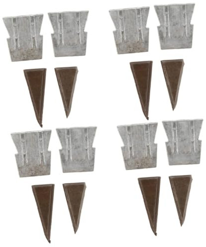 Angoily 4 Set Cuneo Del Martello ' Cunei Svasatura Tappi Falegname Triangolo Accessori Per L'installazione ' Cuneo Con Manico A Martello Ferro Da Stiro Silver 4 Pezzi*4