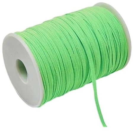Banda elástica de goma de colores de 3 mm y 6 mm for coser, cinta elástica de licra, adorno for tela, accesorios de bricolaje for prendas de vestir, elástica for coser.(Bright Green,6mm 100yards)