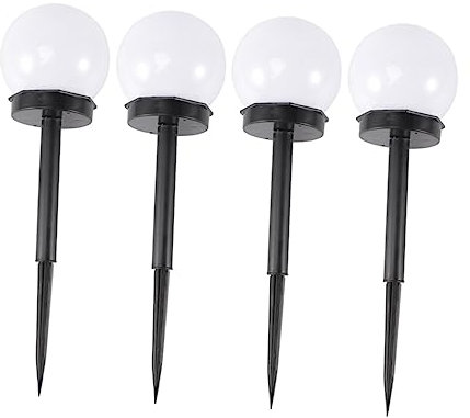 HOMOCONO 4 Piezas Lámpara De Césped Luz De Enchufe a Tierra Luz De Carretera