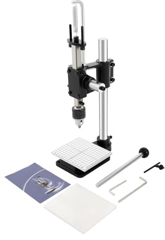 Hålslagare i läder, verktyg, stansmaskin, max tryck, 160 kg, 0–16 cm, justerbar höjd, hålmaskinset med borrchuck och PP-platta, lädertryckmaskiner för stansning och stämpling