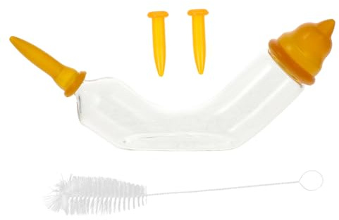 TOYZFRIENDY Pet Feeding Pacifier Kit Transparent Glass Nursing Bottle for Newborn Kittens Puppies and Small Pets Leak-resistant Mammal Feeding Nipple for Precise Milk