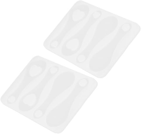 Healvian Moule en Silicone pour Jetons de Chariot de Supermarché Lot de 2 Pièces Petit Moule Soi-Même en Silicone Flexible pour Porte-Clés et Loisirs Créatifs Facile à Démouler et