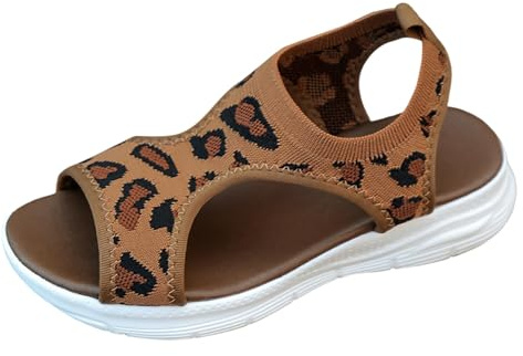 Générique Women's Orthopaedic Sandals Comfortable Plantar Fasciitis Slides Open Toe Lightweight Sport Sandal Reduces Stress on Feet, Joints and Back