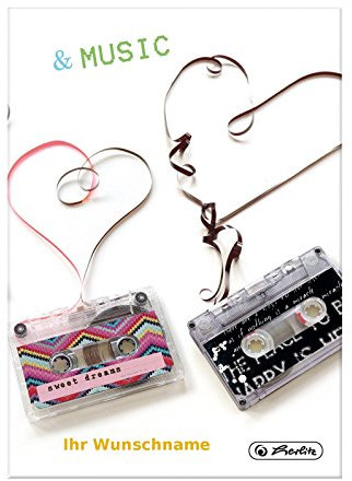 Herlitz Kladde / Notizbuch / DIN A5 / 96 Blatt / blanko / 70g/m² / Music mit goldfarbender Gravur