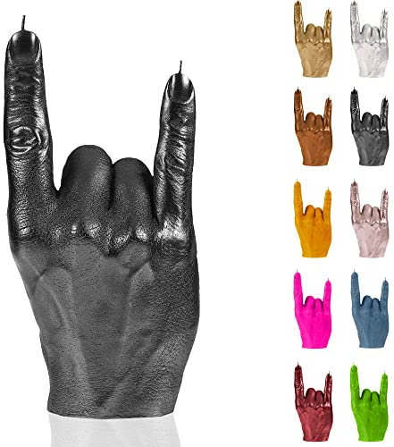 Candellana Hand RCK Kerze - Hand Figur - Coole Deko - Gothic Deko - Grunge Deko Kerze - Heavy Metal Deko - Grunge Room Decor - Büro Gadgets - Kerzen Deko - Lustige Kerze