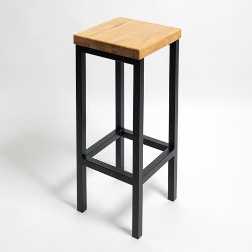 BestLoft® Barhocker schwarz Hocker Holz Barstuhl Küchenhocker Tresenstuhl Holzstuhl (90cm Sitzhöhe)