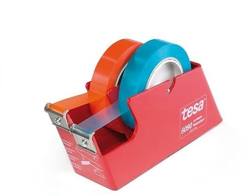 tesa® Tischabroller, gefüllt, Metall, für Rollen bis 25 mm x 66 m, Sie erhalten 1 Stück