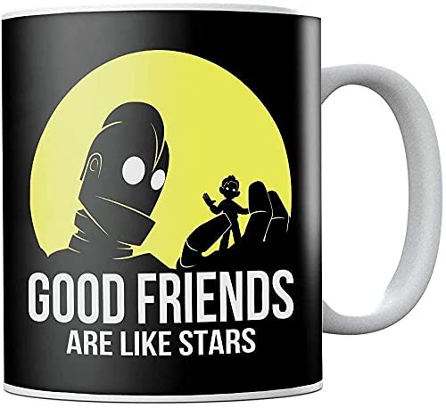 Good Friends - Taza de café gigante de cerámica, diseño de hierro