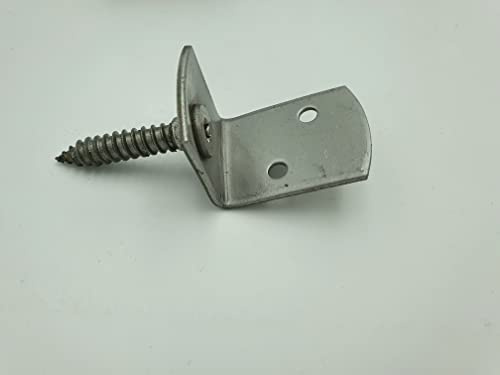 Edelstahl Flechtzaunbeschlag Flechtzaunhalter 40x30x30x2x42x8mm Torx (20)