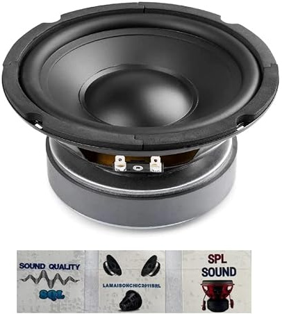 1 FENTON 902.193 WPP16 altoparlante woofer 16,5 cm 165 mm 6,5 85 watt rms 175 watt max 8 ohm sensibilità 89 db sospensione in gomma, 1 pezzo + 3 adesivi omaggio
