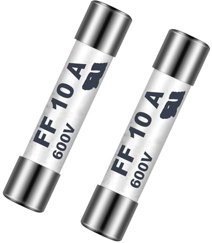 Rvanv 2PCS Fuses 6.3 x 32mm 10A 600V DC Digital Multi Meter Fuse Compatible,Multimeter Fuse with Klein MM300 and MM400 Meters. Also Compatible with a Variety of Other Digital Multi Meter (DMM) fuses | Multimeter fuse with Klein MM300 and MM400 Meters. Also Compatible with a Variety of Other Digital Multi Meter (DMM) fuses