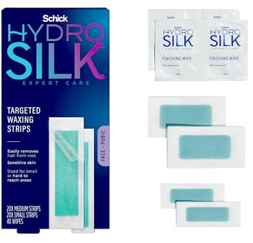 Schick Hydro Silk Targeted Wax Strips for Hair Removal