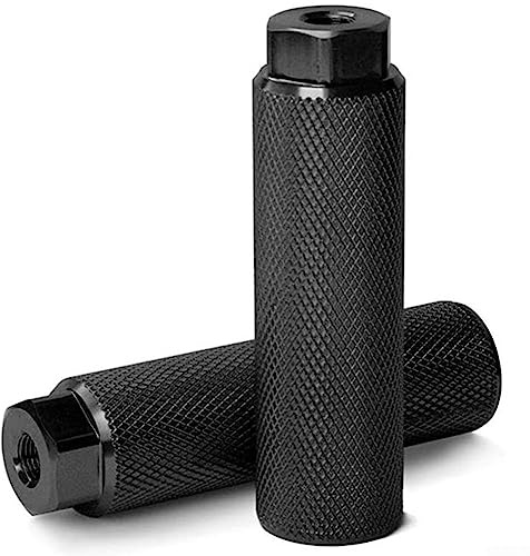 1 Paar Universal-Fahrrad-Pegs für 3/8-Zoll-Achsen, Aluminiumlegierung, rutschfeste Bleifußpedale, Stunt-Pedale für BMX, Mountainbike, Fahrradlager, schwarz