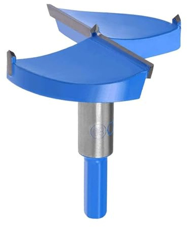 TOP-VIGOR Broca Forstner de 80 mm, broca de carburo de tungsteno para madera, abridor de sierra perforadora para carpintería, bisagra, agujero, perforación, cortador de brocas, azul
