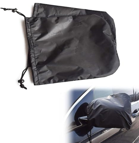 Side Mirror Snow Cover Mirror, Car Mirror Protective Snow Cover, Side Mirror Snow Cover, Mirror Frost Protection Cover, Protective Car Exterior Mirror Frost Cover, Black, 1 Pair