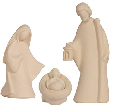 Akantus Krippe Leonardo Krippenfiguren: Heilige Familie Natur (17 cm)