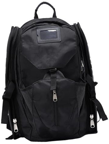 perfk Rollschuh-Rucksack, Skate-Schuhe, Tasche, Organizer für Kinder, Inline-Skating-Tasche, Schlittschuh-Träger für Eiskunstlauf-Skischuhe, schwarz groß