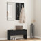 ZEYUAN Flurmöbel-Set Schwarz Holzwerkstoff, Flurgarderoben Set, Garderobenset, Gaderobenschränke Flur Set, Garderoben Komplettprogramme, Flurgarderobe - 833512