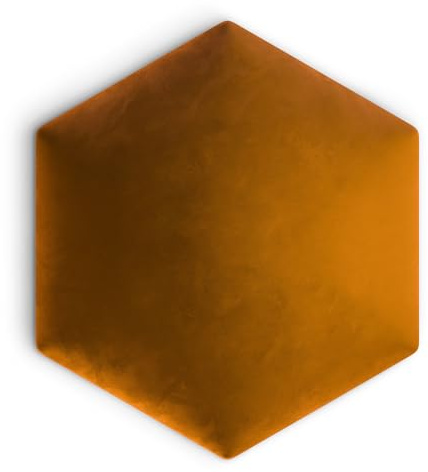 Muralo Cojín de pared de terciopelo hexagonal, panel acolchado de pared, para dormitorio, salón, cama, cabecero de cama, cojín lumbar, cojín acolchado de terciopelo mágico (amarillo miel, diámetro de