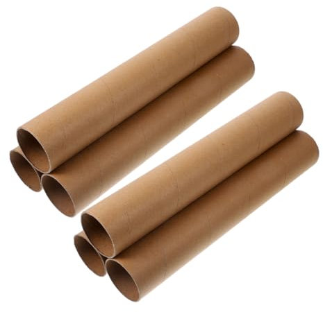 Lurrose 6 Stück Braune Papierröhren Für Diy-projekte, Bastelpapierrollen Für Heimhandwerk Und Kunstaktivitäten, Pappröhren Für Scrapbooking Und Kreative Designs
