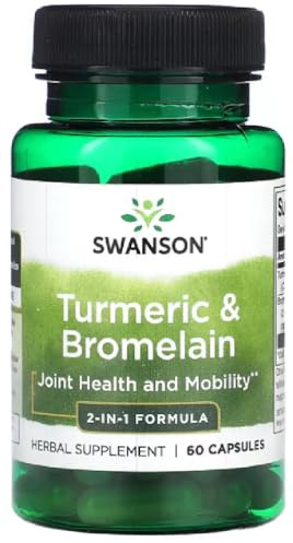 Swanson - Turmeric & Bromelain | Unterstützung für Gelenke und Verdauung - 60 Kapseln