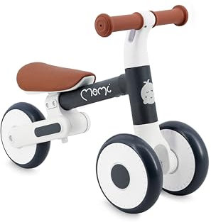 Momi Kinderlaufrad DEX für Mädchen und Jungen im Alter von 1 bis 3 Jahren, klappbarer Rahmen, höhenverstellbarer Sattel, pannensichere Kunststoffräder, wiegt nur 2 kg