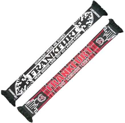 Wallitschek Frankfurt Schal - Meine grosse Liebe, Strickschal, Fussball, 1899, schwarz-weiss