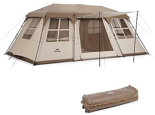 Naturehike Village 6.0/13.0/17.0 ㎡ Tente Familiale Pop Up Automatique de Camping pour 𝟒-𝟔 Personnes Grande Tunnel pour Les Voyages en Voiture Le Camping Les Fêtes en Plein Air