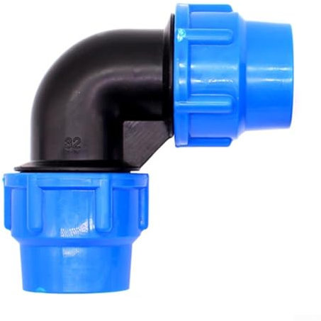 Gdfnmogo Quick Connect Plastic Elbow, PP Fitting Screw Joint, PE Pipe Drinking Water Clamp Connector, 20 25 32 40 50 Mm(40mm)