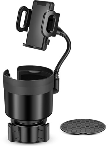 Auto-Becherhalter Handyhalter, universeller verstellbarer Handy-Becherhalter-Expander fürs Auto, passend für alle 4,0–7,0 Zoll Smartphones, die meisten Flaschen 20–40 oz, Schwarz
