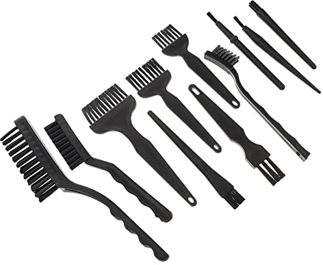 Holibanna Kit de 11 Cepillos de Limpieza Antiestáticos Asa Portátil para Teclado y Placas Base, para Aparatos Electrónicos y Grietas Finas | Limpieza de Aparatos Electrónicos, Limpieza de Huecos Finos, para Figuras y Conectores USB